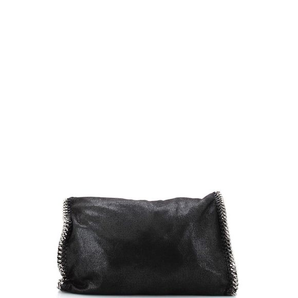 Stella McCartney Falabella Fold Over Bag Shaggy Deer Black - Picture 3 of 6
